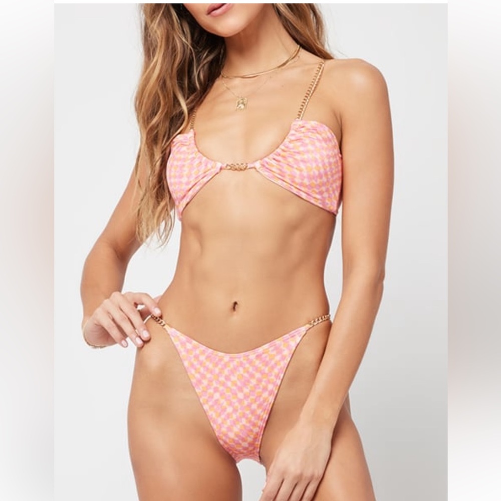 L Space checkered Bikini Set Size Medium